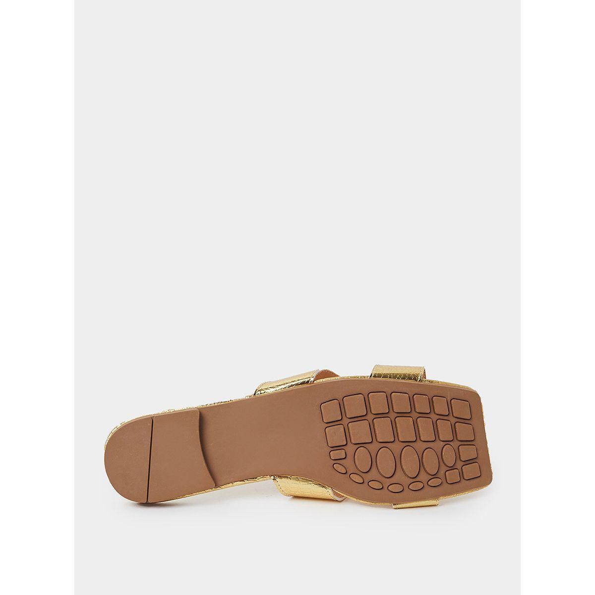 Styli Croc Texture Double Strap Flat Sandals-women-shoes-sandals-flats-image-7