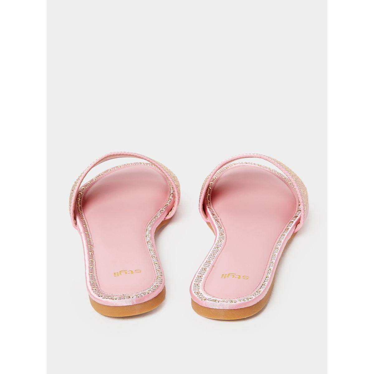 Styli Embellished Wide Strap Flat Sandals-women-shoes-sandals-flats-image-4