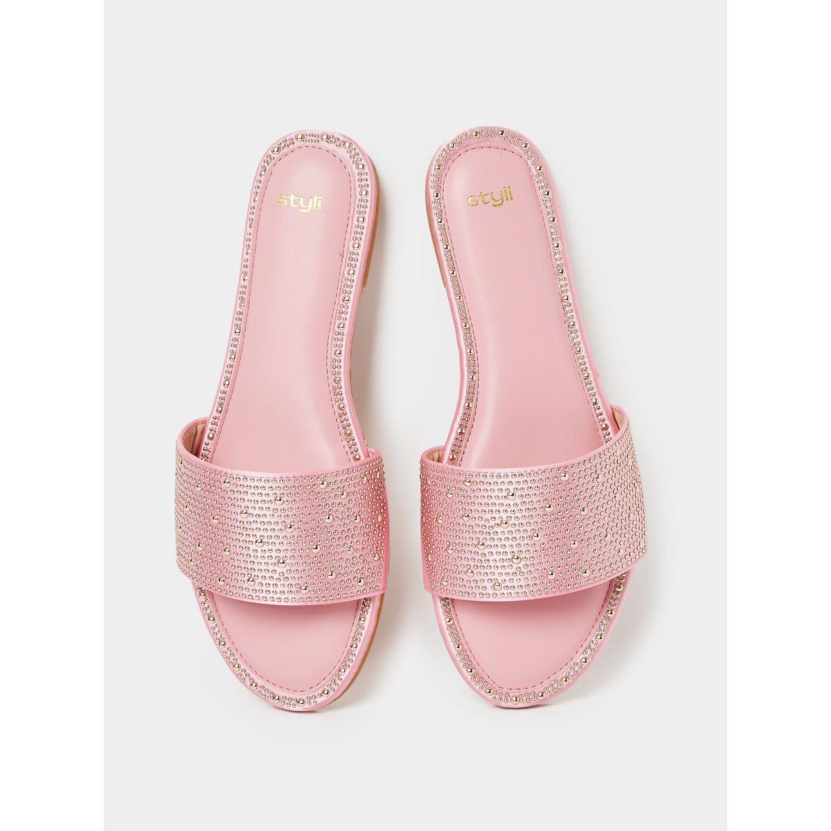 Styli Embellished Wide Strap Flat Sandals-women-shoes-sandals-flats-image-6