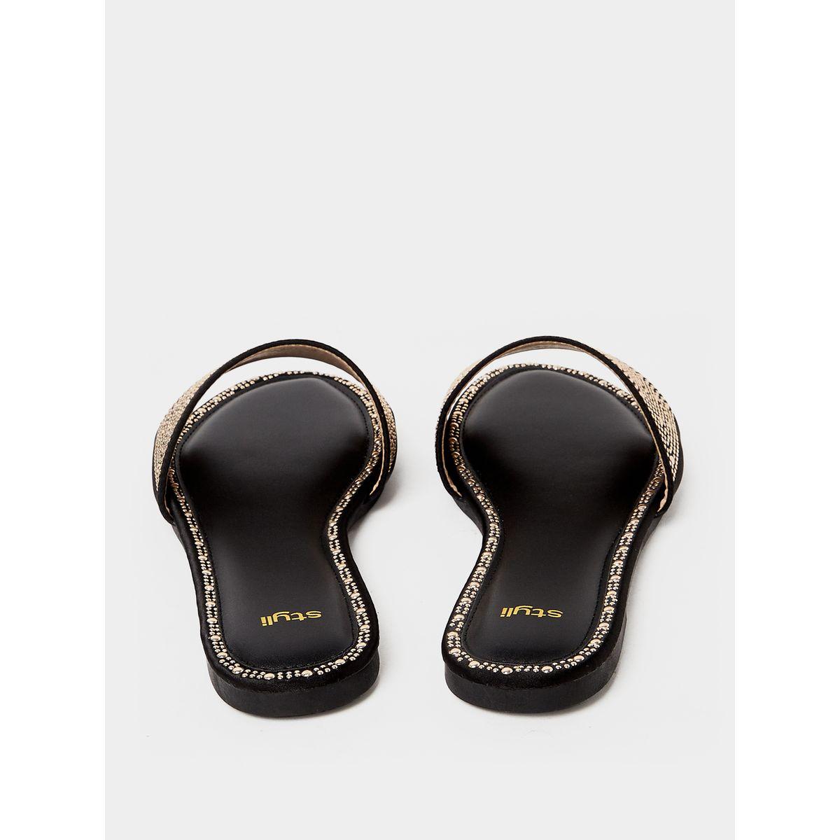 Styli Embellished Wide Strap Flat Sandals-women-shoes-sandals-flats-image-4