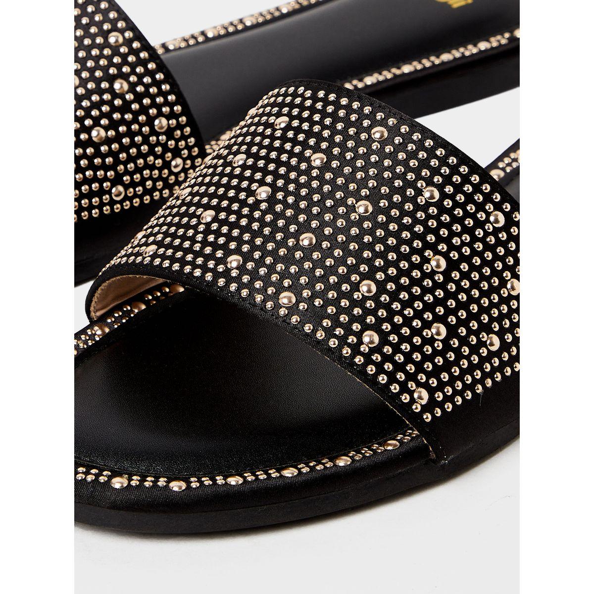 Styli Embellished Wide Strap Flat Sandals-women-shoes-sandals-flats-image-5