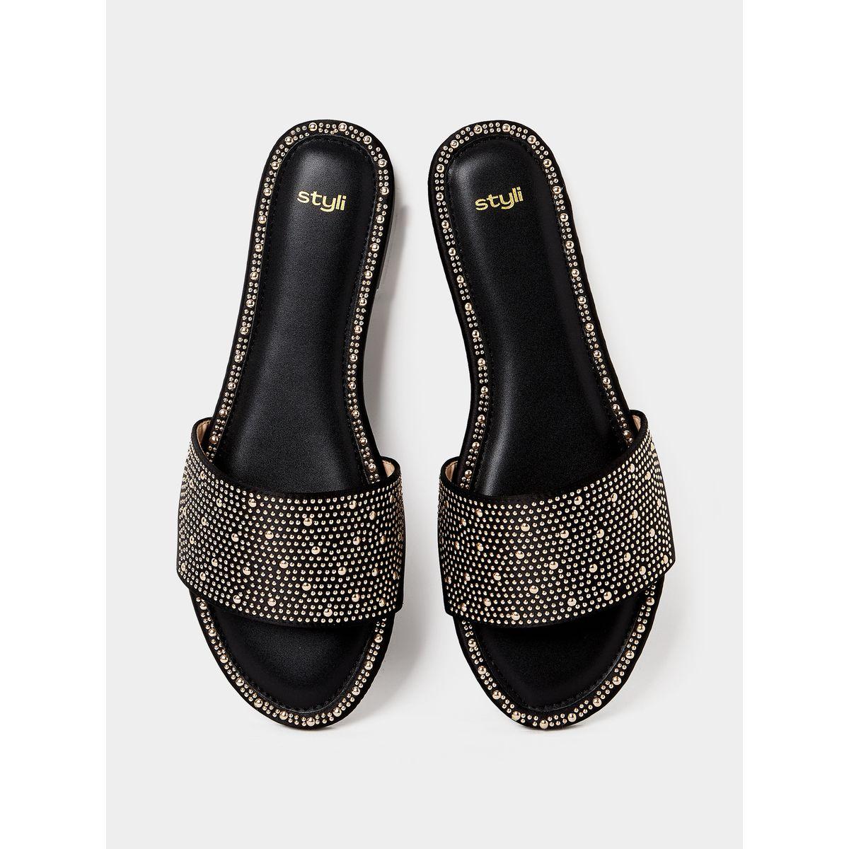 Styli Embellished Wide Strap Flat Sandals-women-shoes-sandals-flats-image-6