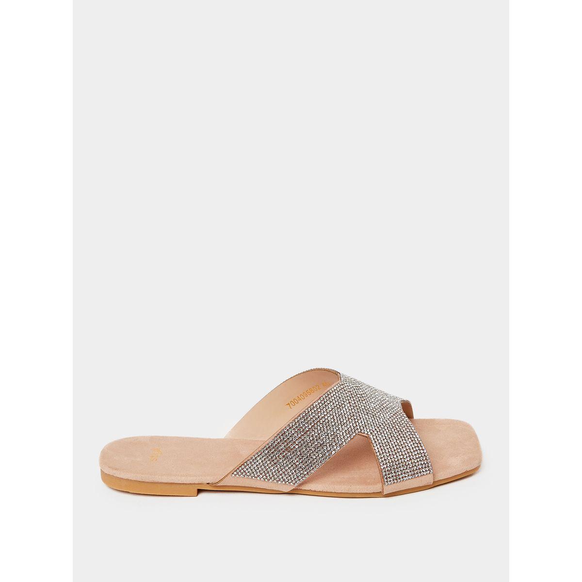 صندل فلات بسيور كروس-women-shoes-sandals-flats-image-1