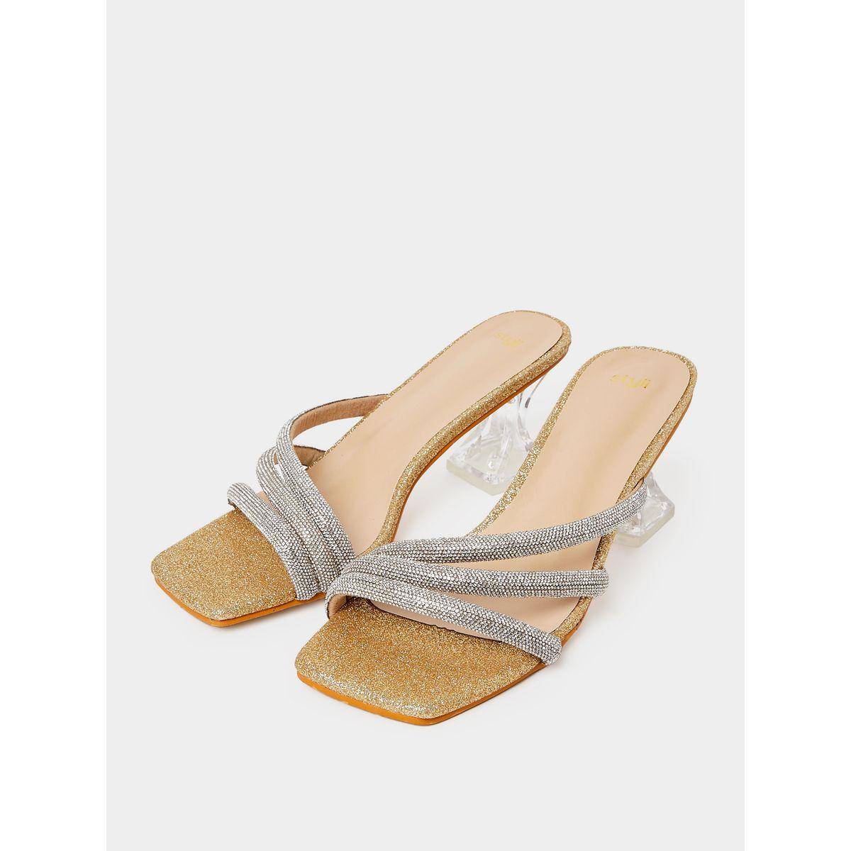 Styli Embellished Strap Block Heel Sandal-women-shoes-heels-image-3