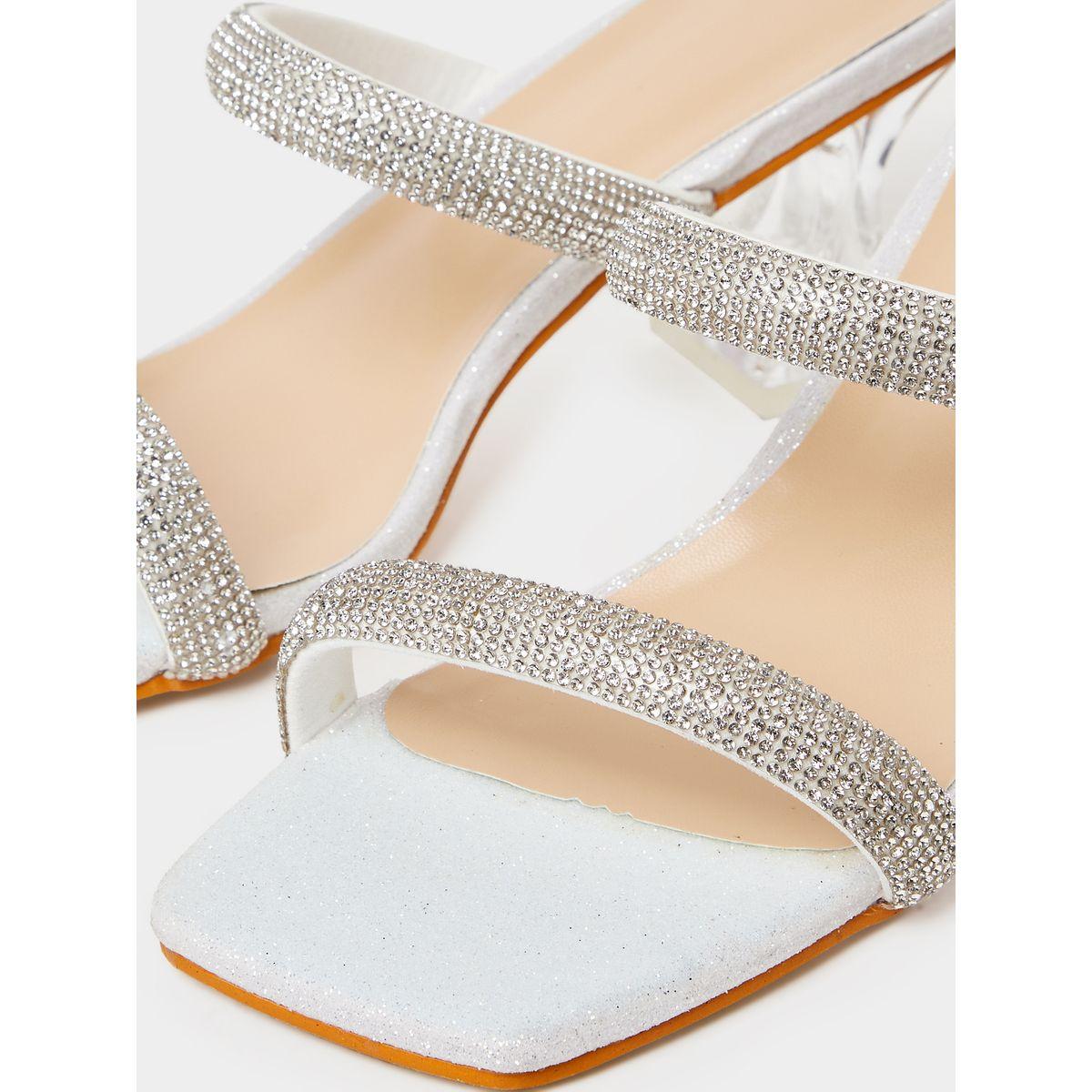 Styli Embellished Double Strap Block Heel Sandal-women-shoes-heels-image-5