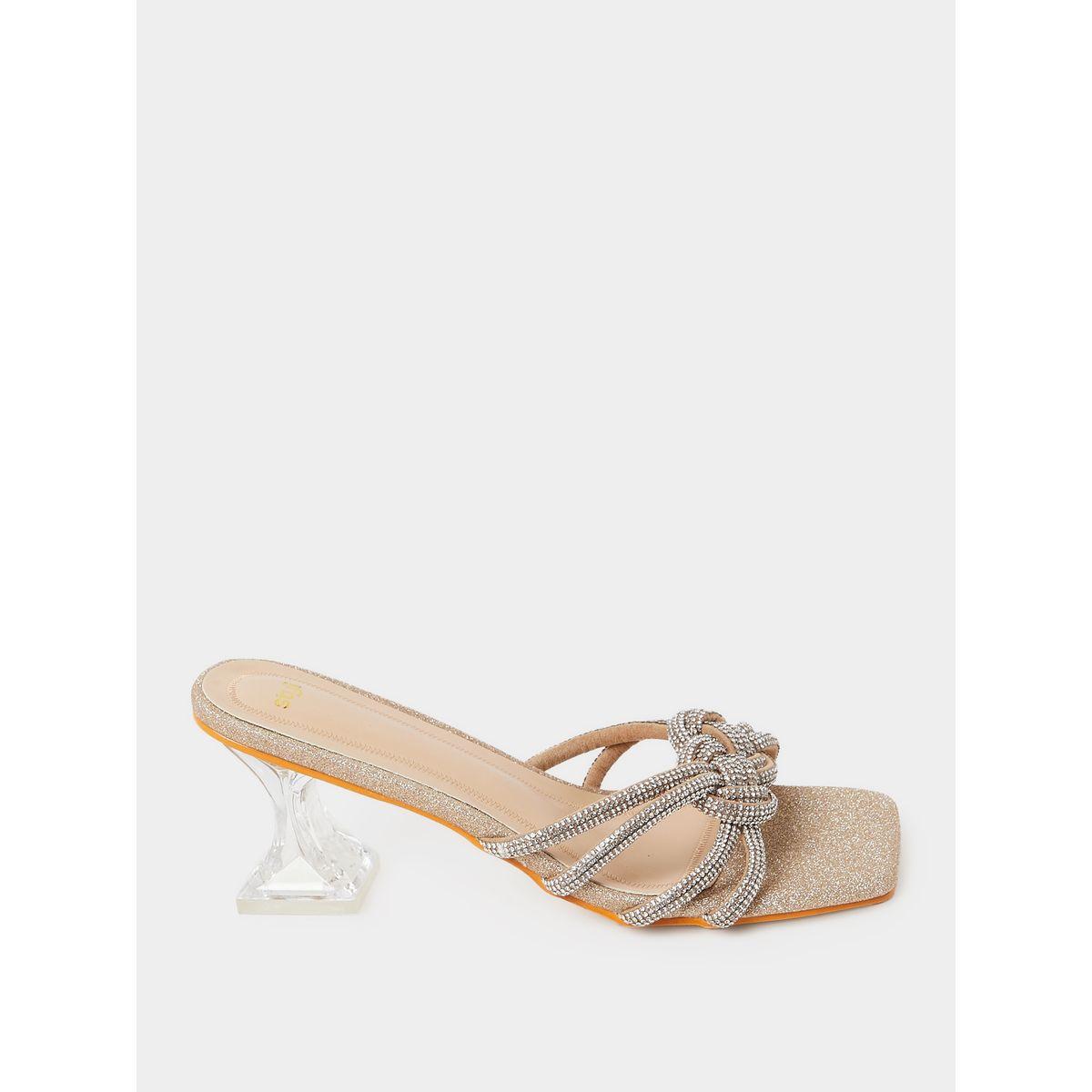 Styli Embellished Twisted Knot Strap Block Heel Sandal-women-shoes-heels-image-1
