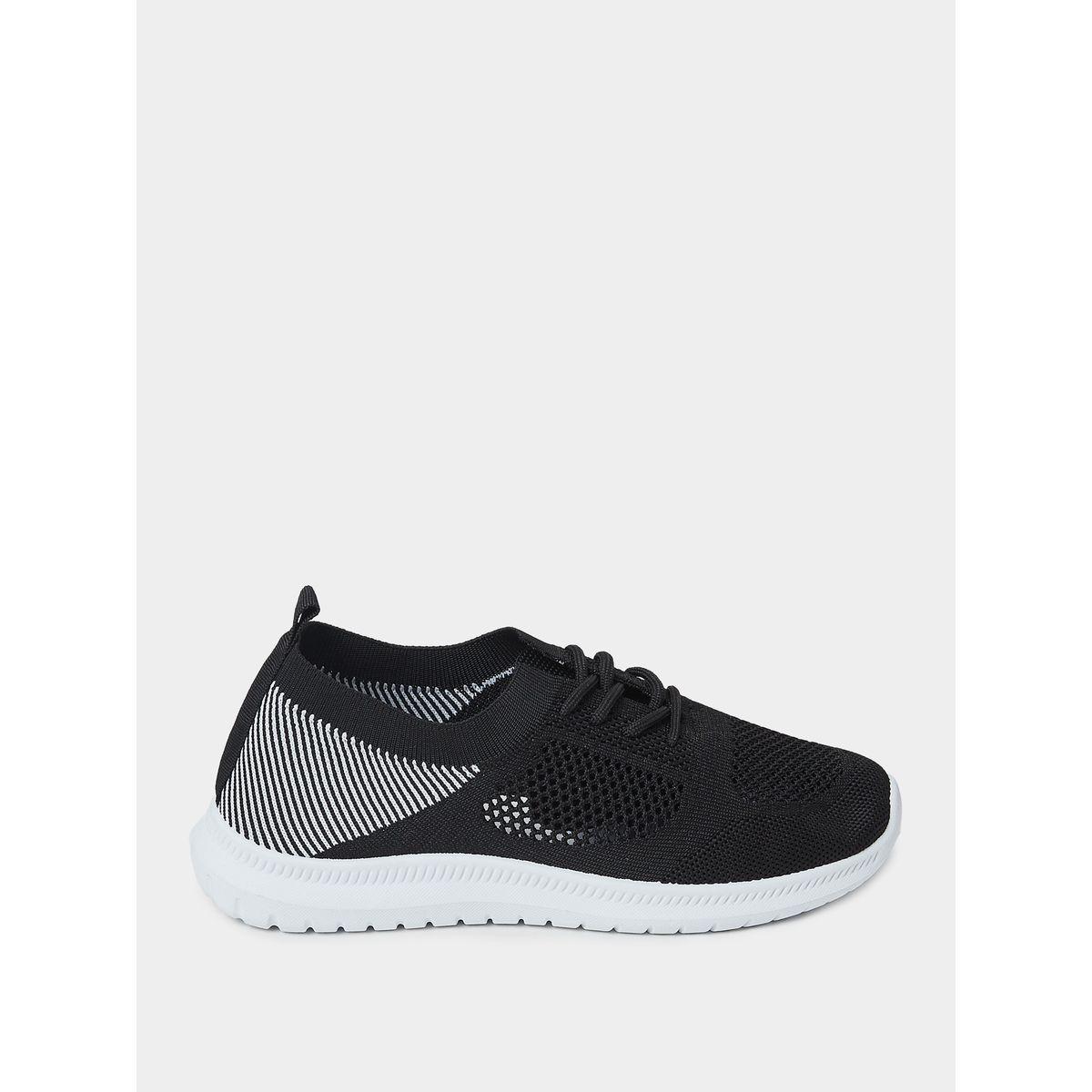 Styli Mesh Insert Lace Up Knitted Sneakers-women-shoes-sneakers-image-1