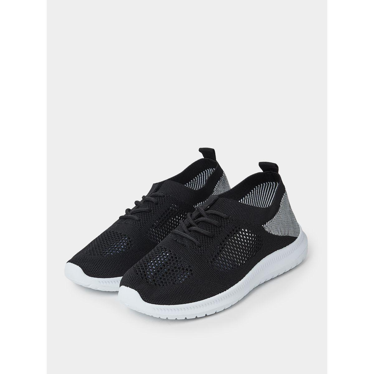 Styli Mesh Insert Lace Up Knitted Sneakers-women-shoes-sneakers-image-3