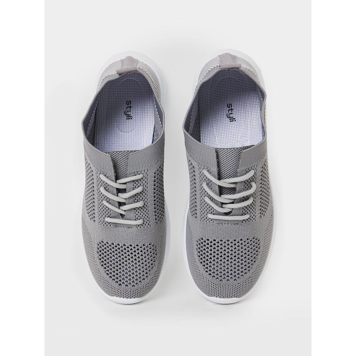 Styli Lace Detail Knitted Upper Sneakers-women-shoes-sneakers-image-6