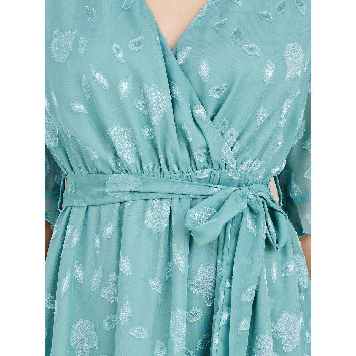 فستان طويل مزين بزهور بنسيج الجاكار-women-clothing-dresses-image-3