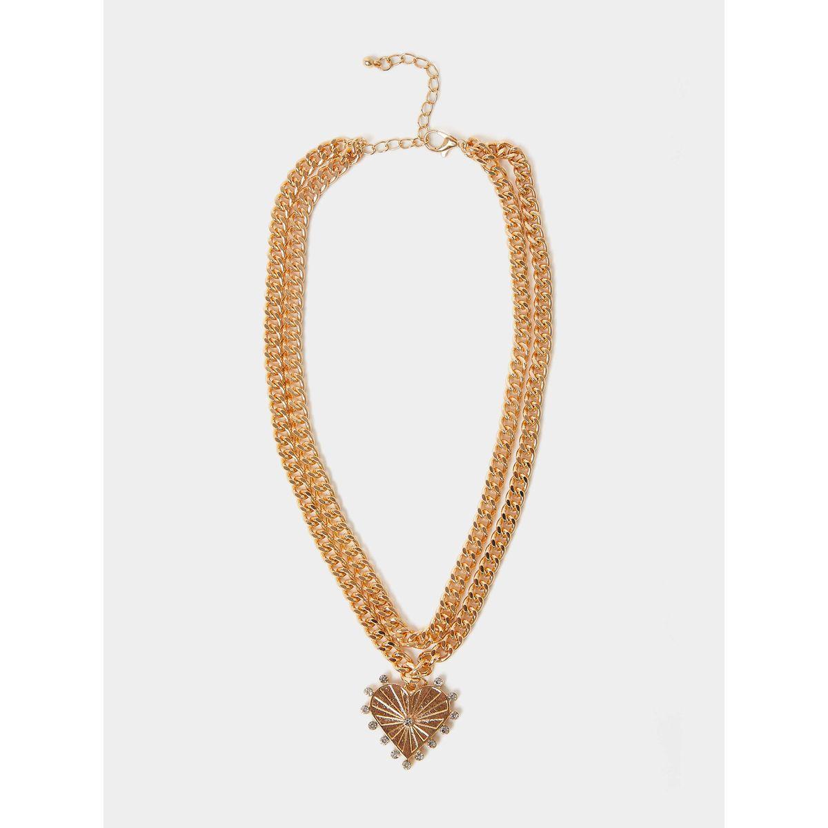 Styli Embellish Heart Pendant Layered Necklace-women-watchesandjewellery-jewellery-necklacesandpendants-image-2