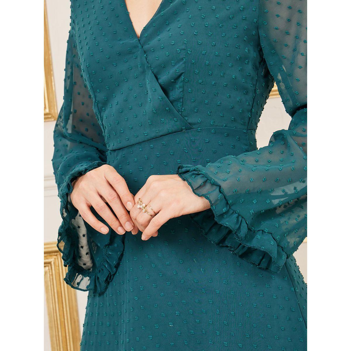 فستان ماكسي من ستيلي دوبي بتريم مكشكش على شكل أ لاين-women-clothing-dresses-image-3