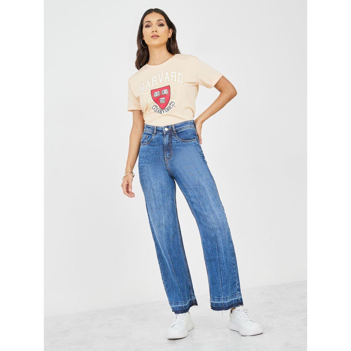 URBAN HAUL X Styli Regular Fit Harvard University Graphic T-Shirt-women-clothing-tshirts-image-2