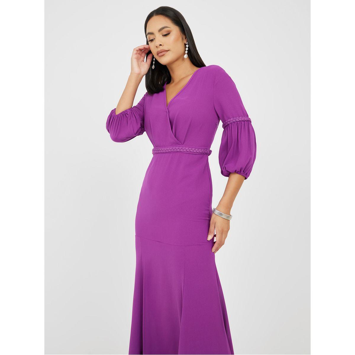 Styli Braided Trim Detail A-Line Maxi Dress-women-clothing-dresses-image-2