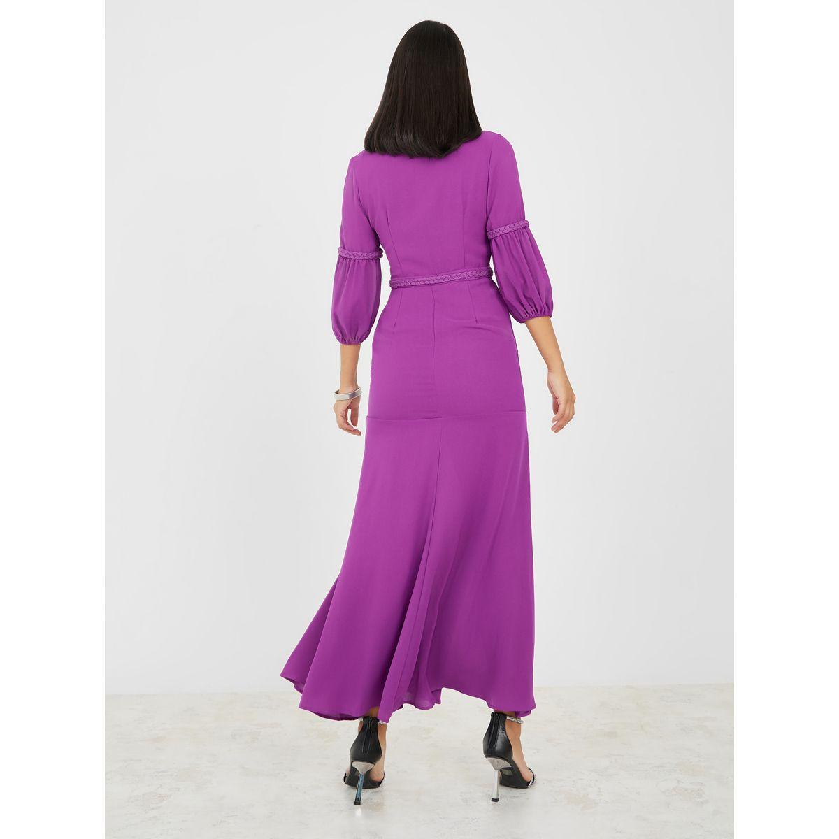 Styli Braided Trim Detail A-Line Maxi Dress-women-clothing-dresses-image-4
