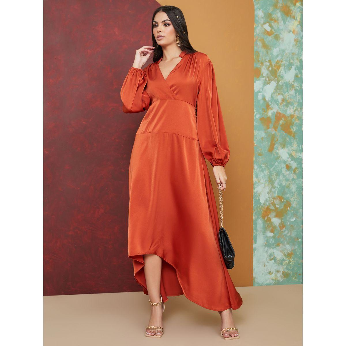 فستان ميدي بحواف غير متماثلة الطول-women-clothing-dresses-image-1