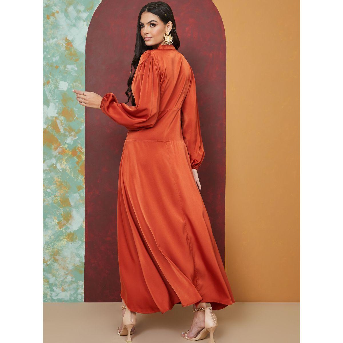 Styli Satin Asymmetric Hem A-Line Midi Dress-women-clothing-dresses-image-4