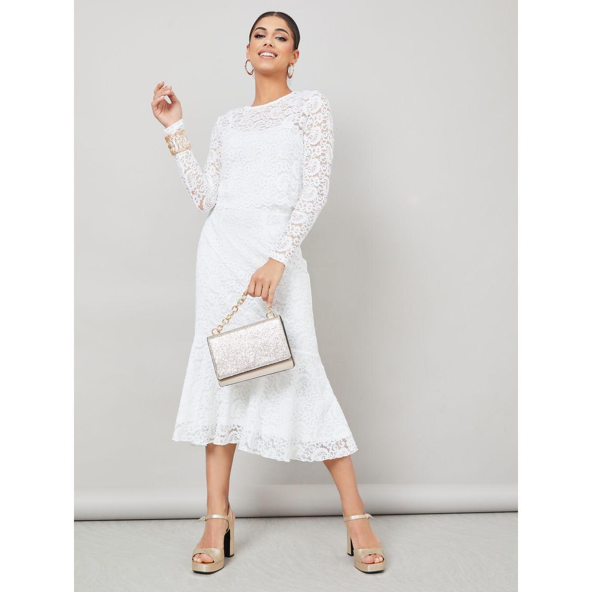 Styli Lace Insert Layered A-Line Midi Dress-women-clothing-dresses-image-2