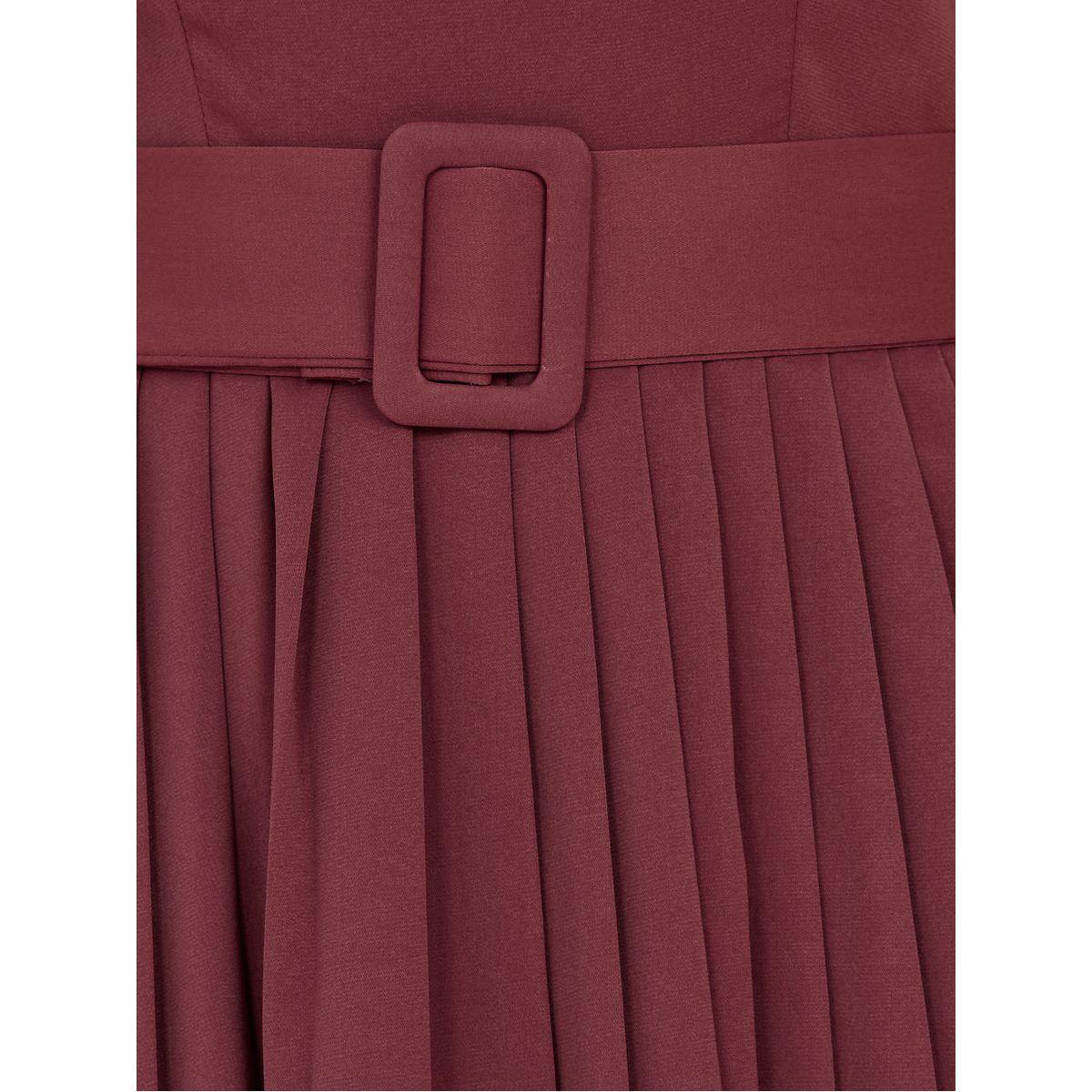 Styli Puff Sleeves Belted Pleated A-Line Midi Dress-women-clothing-dresses-image-3