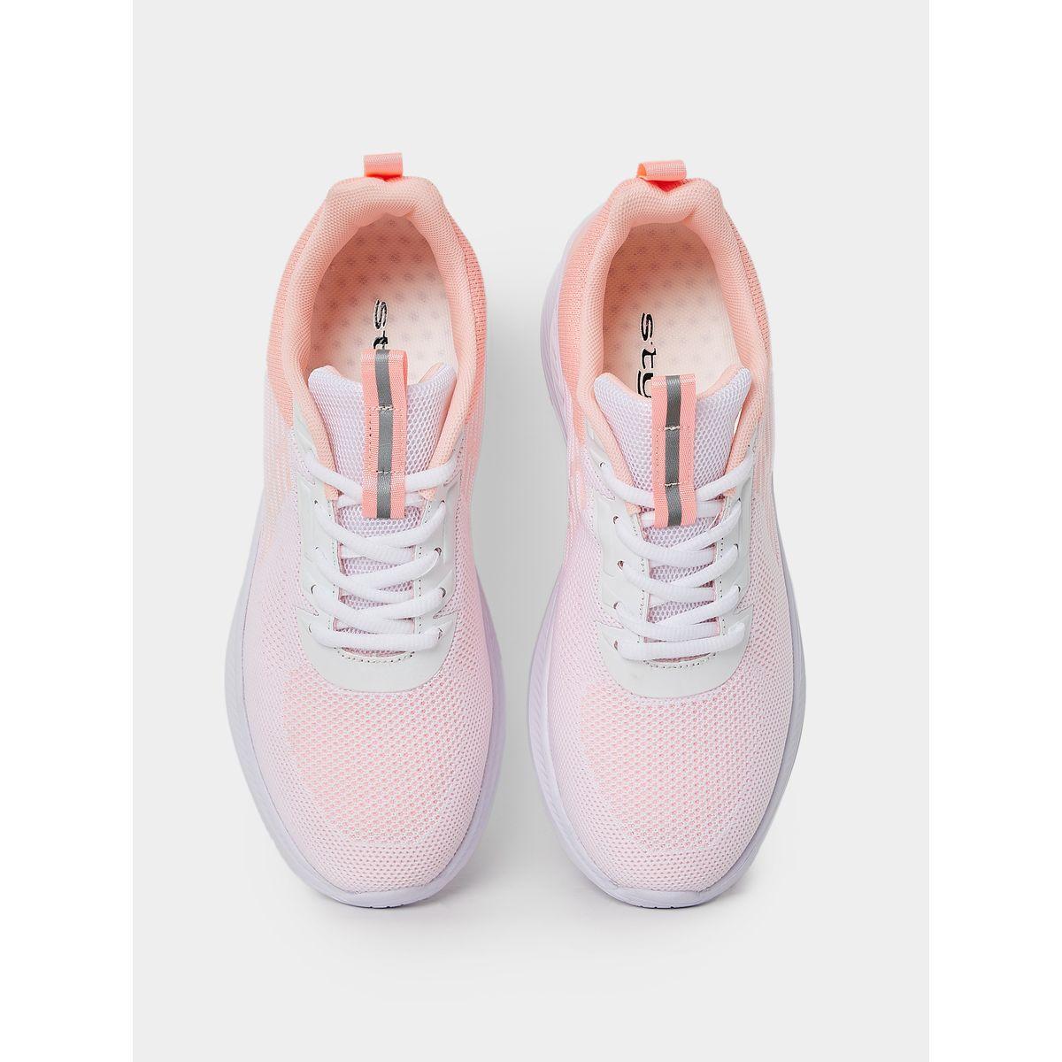 Styli Lace Up Textured Sneakers with Pull Tab-women-shoes-sneakers-image-6