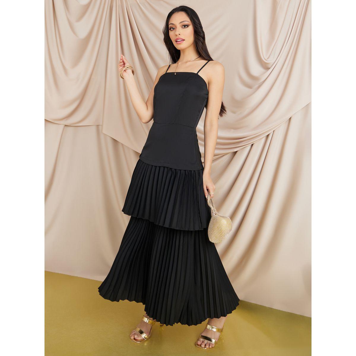 Styli Strappy Pleated Layered Maxi Dress-women-clothing-dresses-image-1