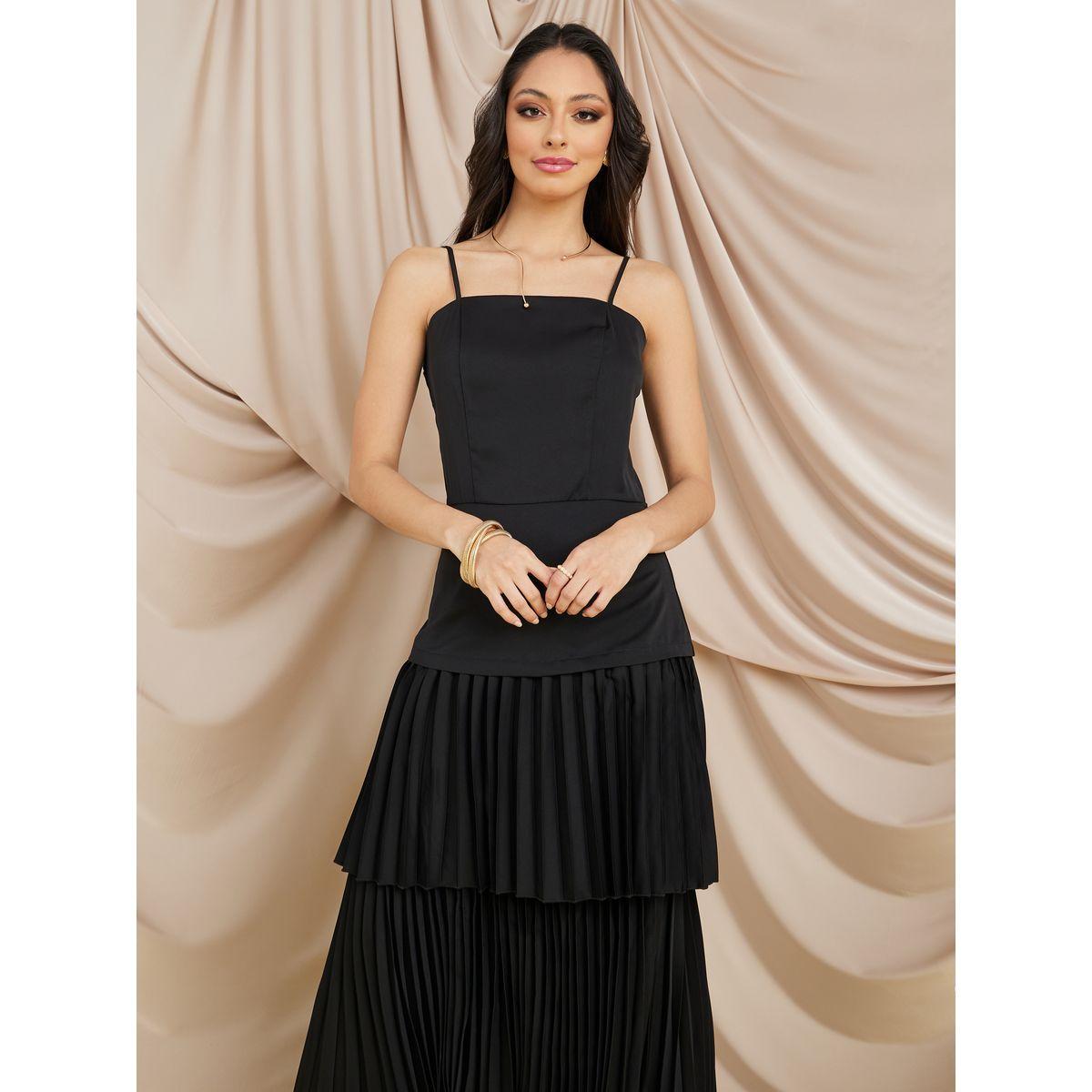 Styli Strappy Pleated Layered Maxi Dress-women-clothing-dresses-image-2