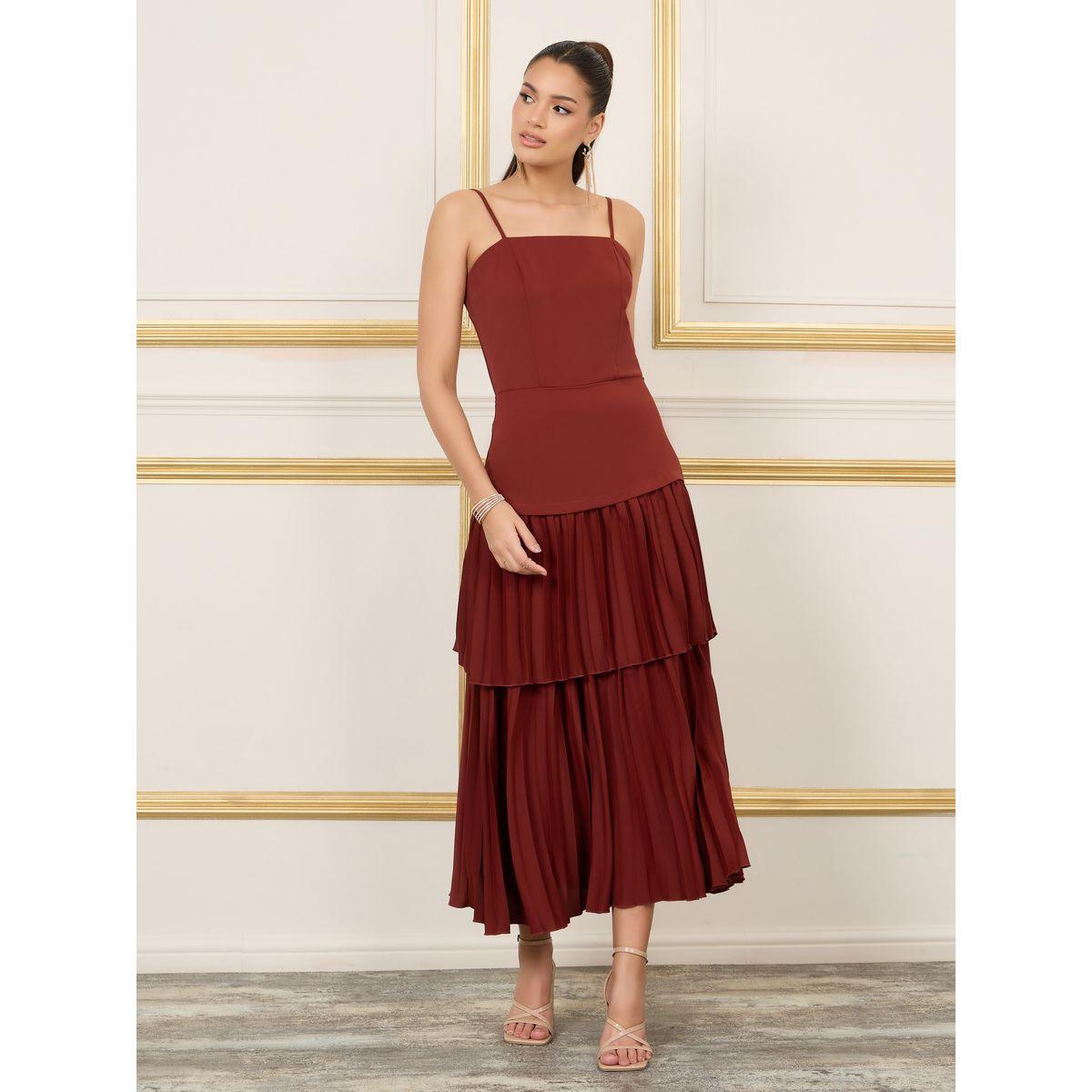 Styli Strappy Pleated Layered Maxi Dress-women-clothing-dresses-image-1