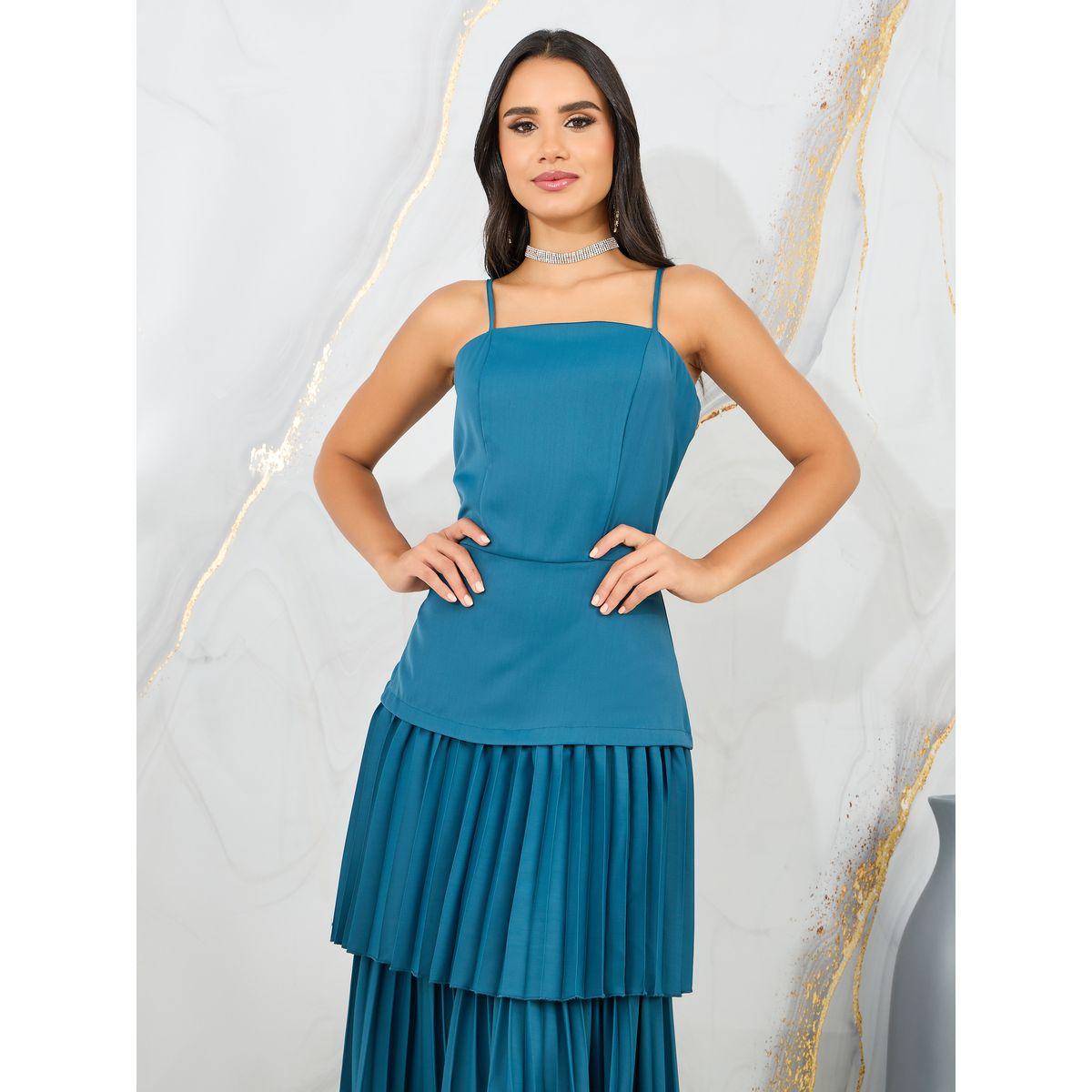 Styli Strappy Pleated Layered Maxi Dress-women-clothing-dresses-image-2