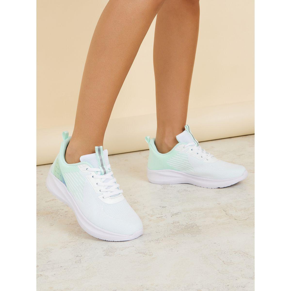 Styli Lace Up Textured Sneakers with Pull Tab-women-shoes-sneakers-image-2