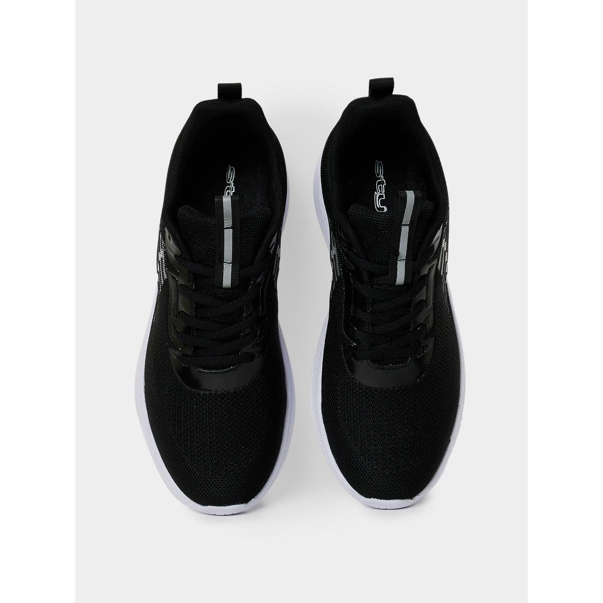 Styli Lace Up Textured Sneakers with Pull Tab-women-shoes-sneakers-image-6