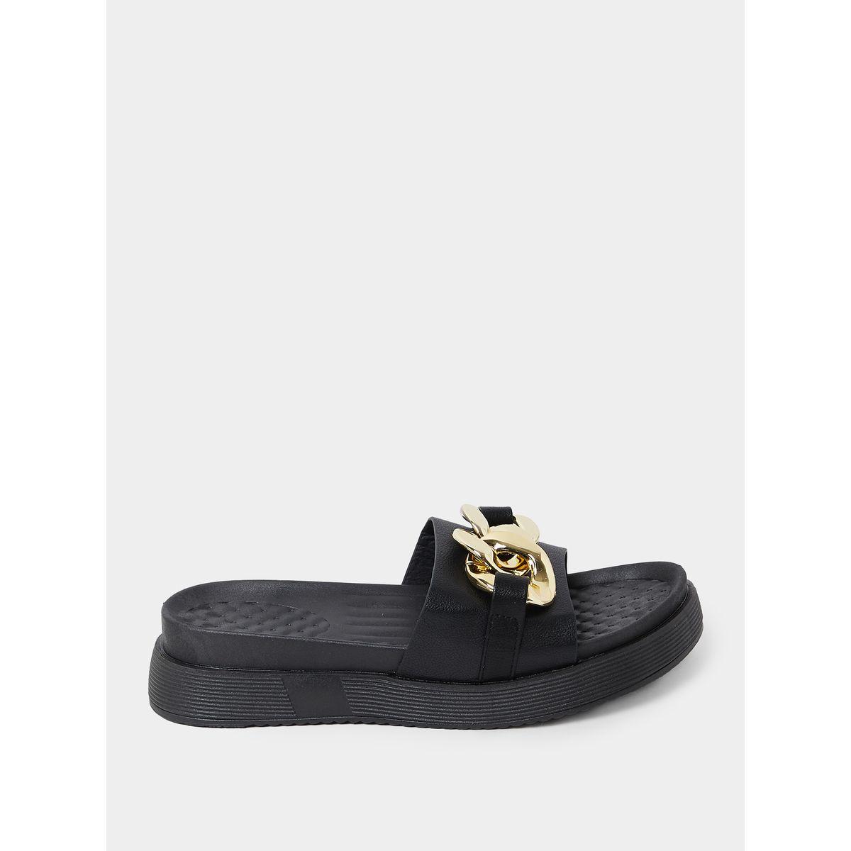 صندل فلات مزين بحلية-women-shoes-sandals-flats-image-1