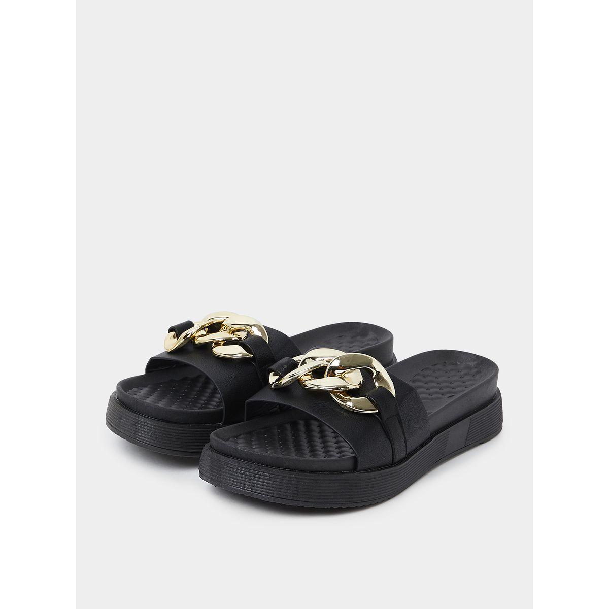 صندل فلات مزين بحلية-women-shoes-sandals-flats-image-3