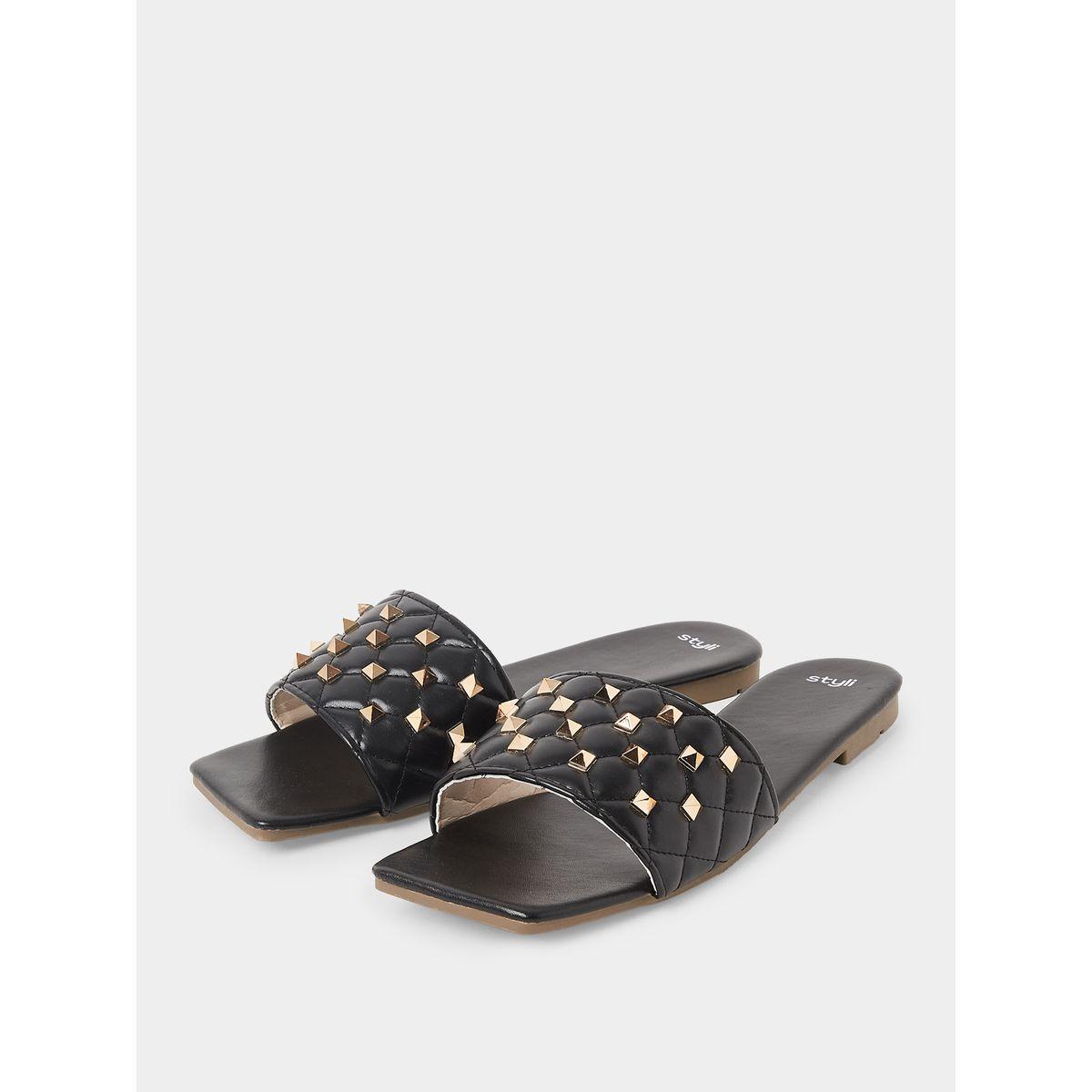 صندل فلات بتفاصيل بارزة الملمس-women-shoes-sandals-flats-image-2
