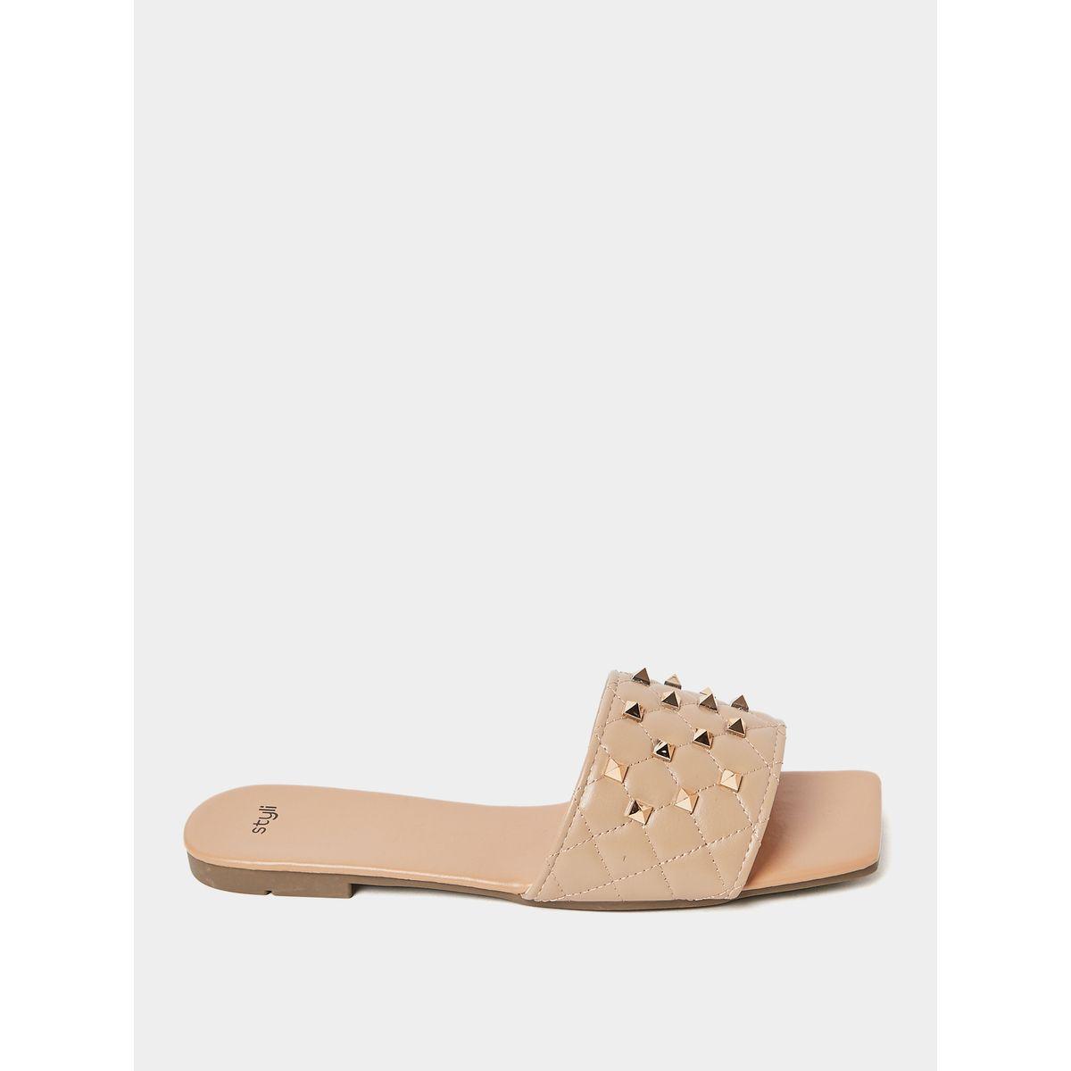 Styli Studded Strap Flat Sandals-women-shoes-sandals-flats-image-2