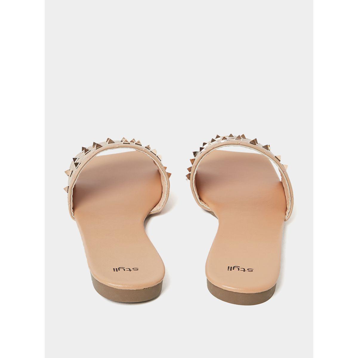 Styli Studded Strap Flat Sandals-women-shoes-sandals-flats-image-4
