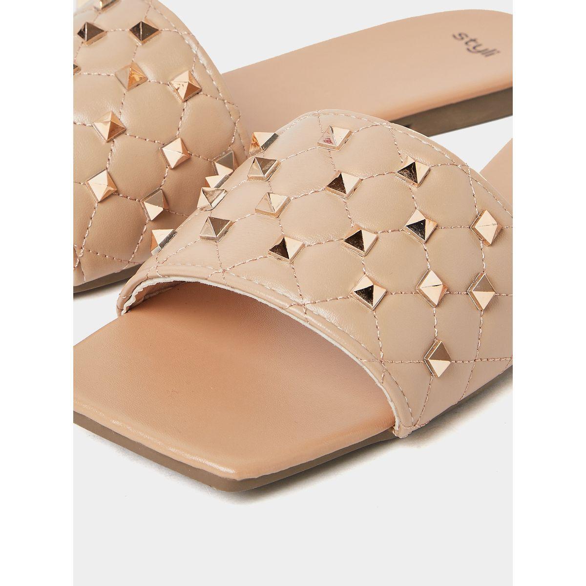 Styli Studded Strap Flat Sandals-women-shoes-sandals-flats-image-5