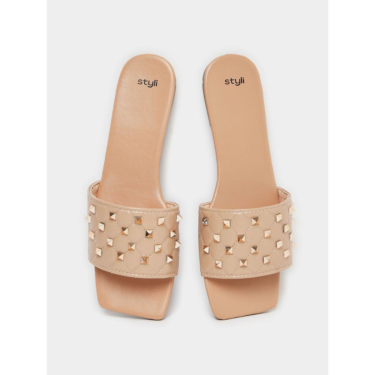 Styli Studded Strap Flat Sandals-women-shoes-sandals-flats-image-6