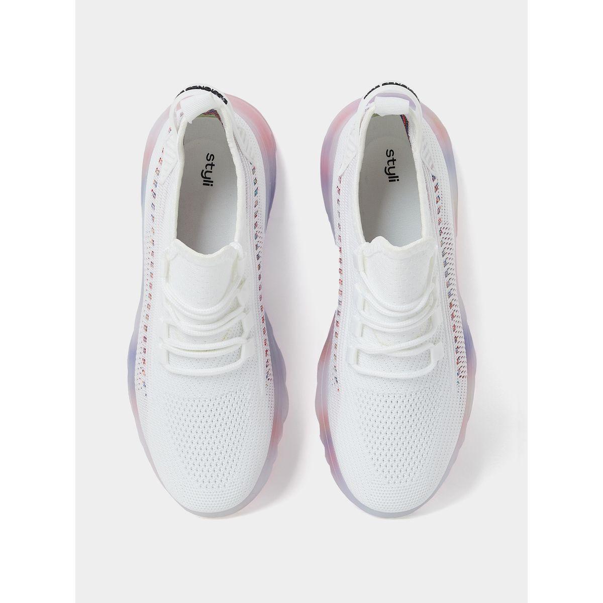 Styli Lace Up Knitted Sneaker -women-shoes-sneakers-image-5