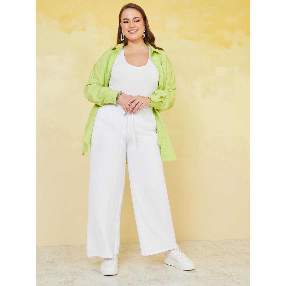 Styli Plus High Waist Tie Up Wide Leg Trouser-women-clothing-bottoms-trousers-image-2