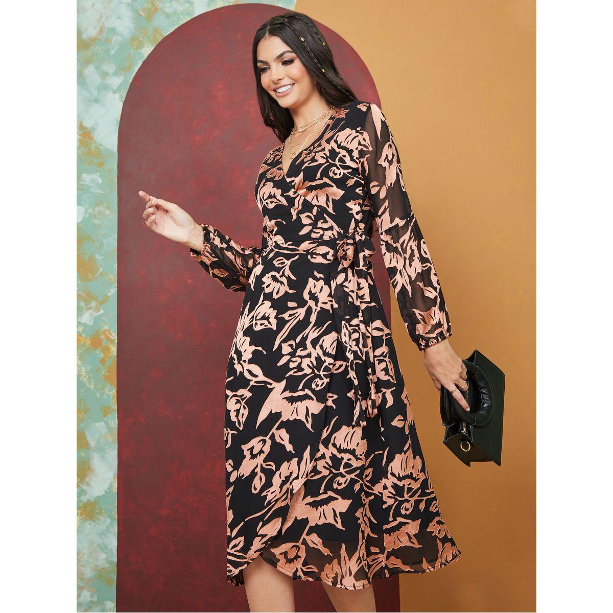 Styli Floral All Over Print Wrap Midi Dress-women-clothing-dresses-image-2