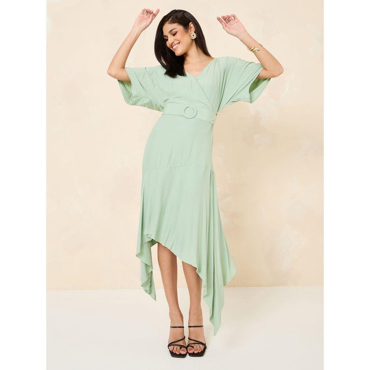 Styli Asymmetric Hem Belted A-Line Midi Dress-women-clothing-dresses-image-1