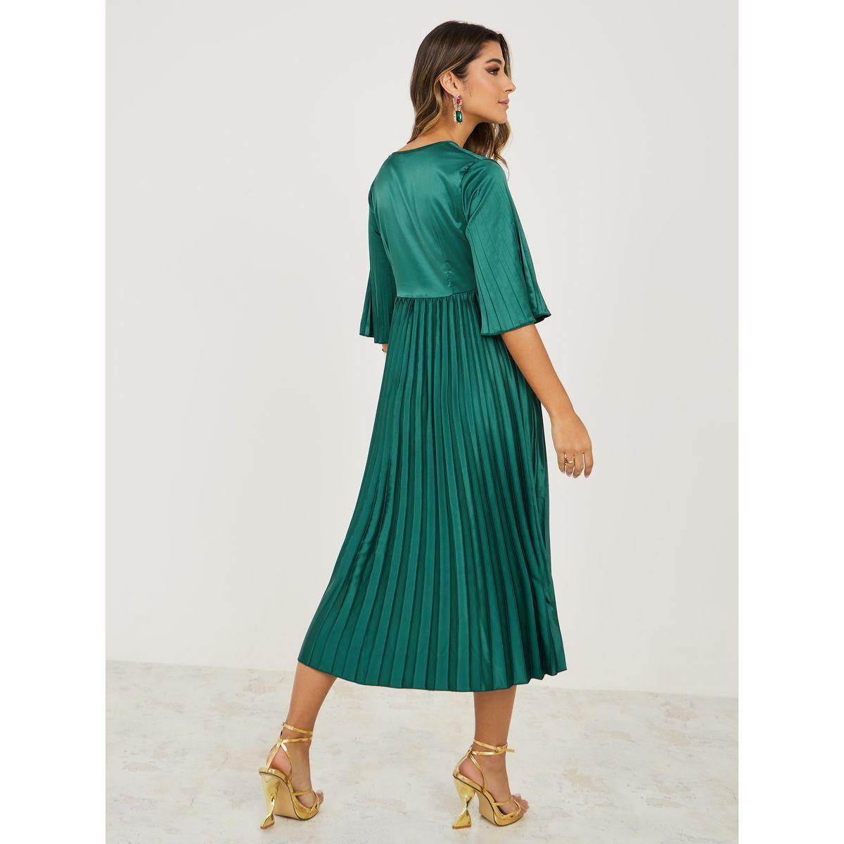 فستان ميدي ساتان بكسرات-women-clothing-dresses-image-4