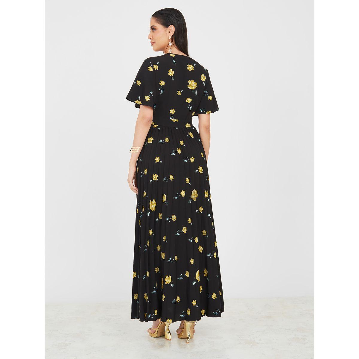 Styli Floral Print Pleated A-Line Maxi Dress-women-clothing-dresses-image-4