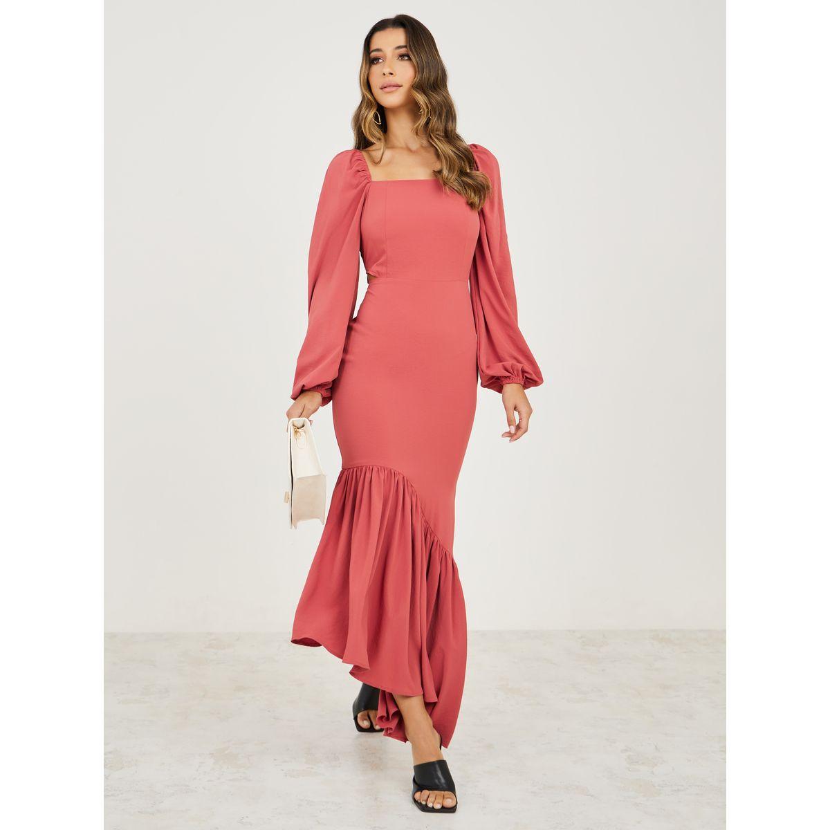 فستان طويل مزين بفتحات-women-clothing-dresses-image-1