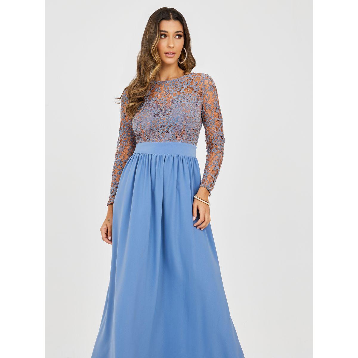 فستان طويل بتداخلات دانتيل-women-clothing-dresses-image-2