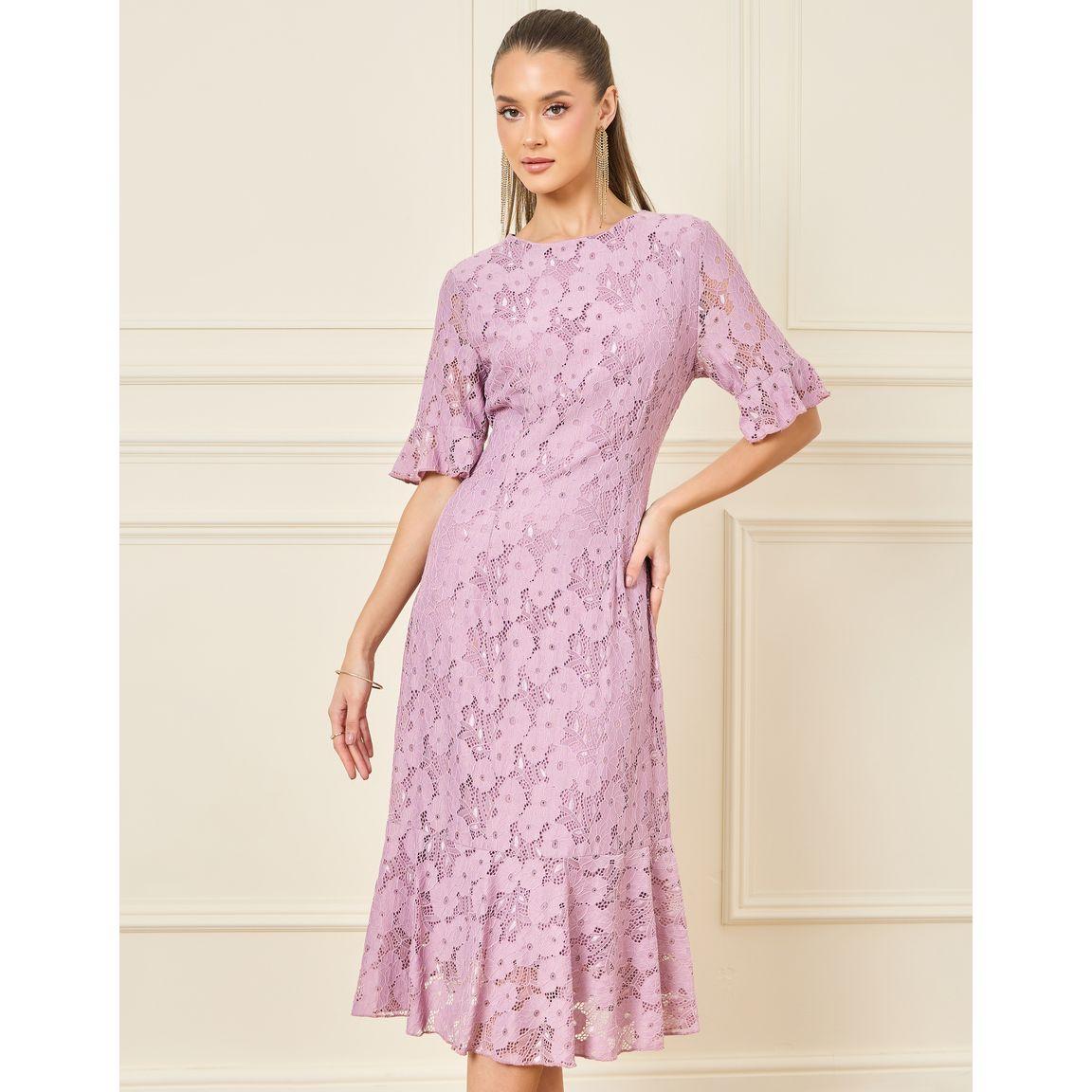 Styli All Over Lace A-Line Midi Dress-women-clothing-dresses-image-1