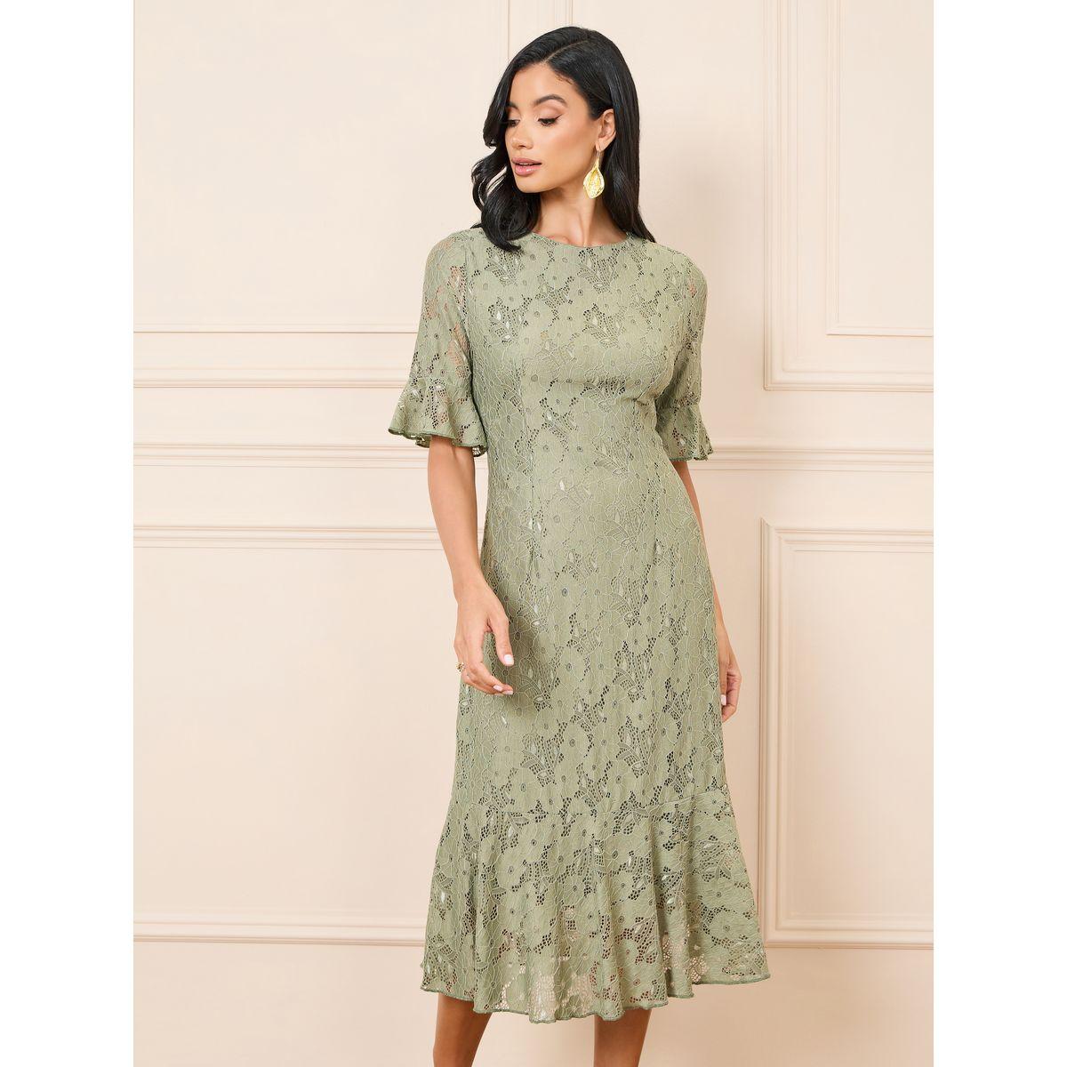 Styli All Over Lace A-Line Midi Dress-women-clothing-dresses-image-1