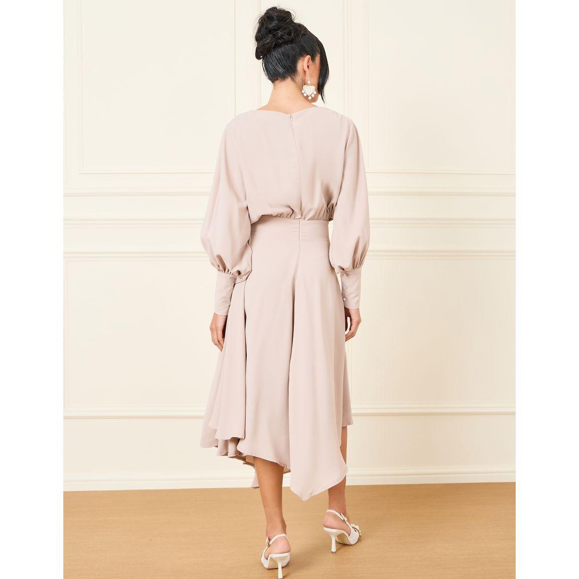 فستان ميدي بأكمام بالون-women-clothing-dresses-image-4