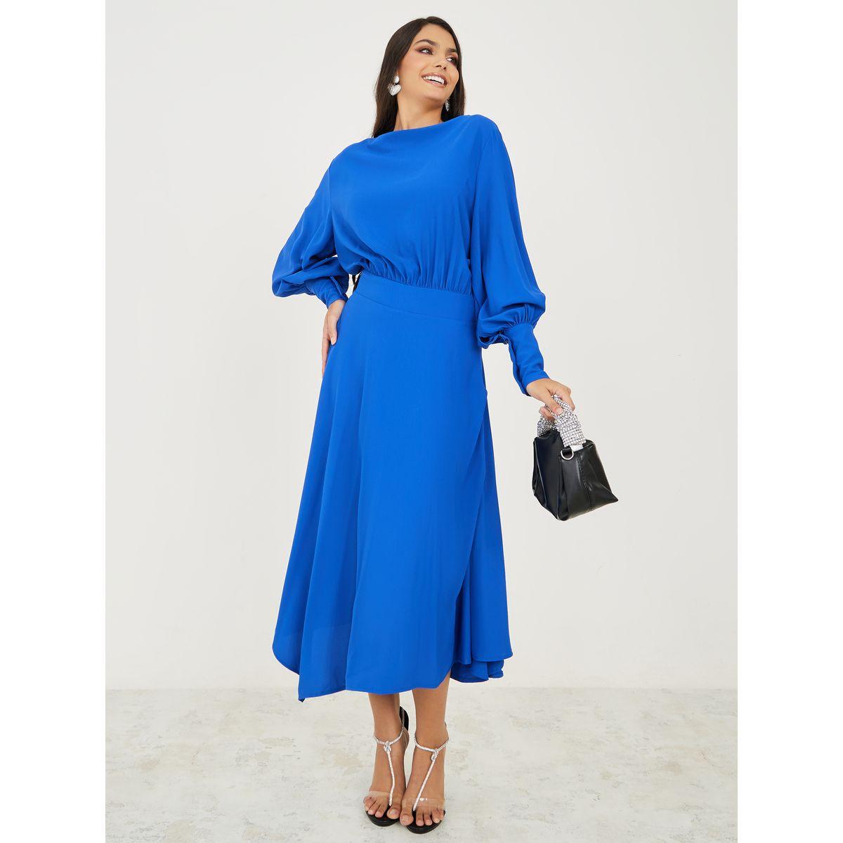 فستان ميدي بحواف غير متماثلة الطول-women-clothing-dresses-image-2