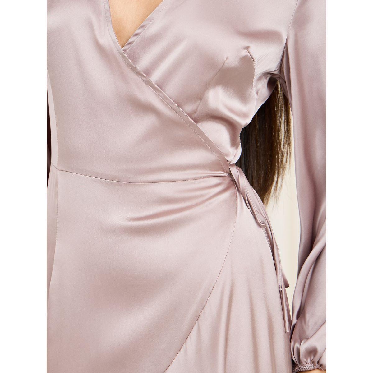 Styli Satin Ruffle Asymmetric Hem Wrap Maxi Dress-women-clothing-dresses-image-3